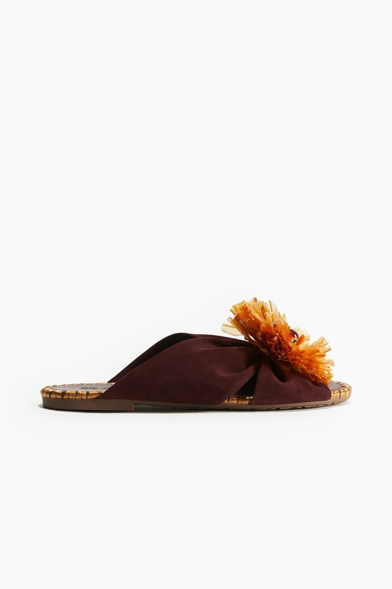 H&M Pompom leather sandals
